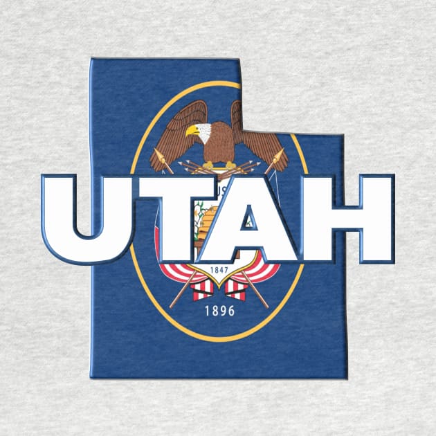 Utah Colored State by m2inspiration